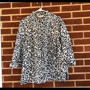 Jones New York Sport Panther Blouse